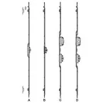 Thyssen F15/1600mm Cremone Bolt G.17886.16.4.1 per piece