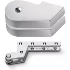 Cover Cap for Geze Single Action TS Upper Arm Silver (1 Pair) / pc