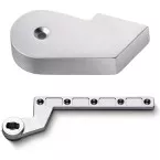 Coiffe pour bras inférieur TS simple action Geze DINL argent / pce