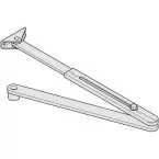 Bras à compas allongé Geze pour TS 2000-4000 brun / pce