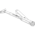 Geze Hold-Open and Disengageable Scissor Arm for TS 2000-4000 Black 9005 per piece