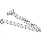 Bras à compas Geze pour TS 2000-4000 noir 9005 / pce