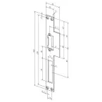 Winged Faceplate for EFF EFF Electric Strikes 14C35-01 ProFix 2 per piece