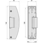 Gâche électrique noire pour barre antipanique Cisa Fast Design 12 V dc rupture / pce
