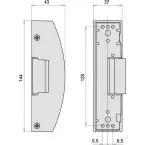 Gâche électrique noire pour barre antipanique Cisa Fast Design 12 V dc émission / pce