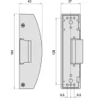 Gâche électrique noire pour barre antipanique Cisa Fast Design 24 V dc émission / pce
