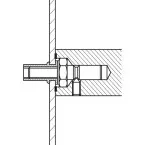 Fixation pour écrou à sertir M8 190.25 (M8/25) (2 pièces) / pce