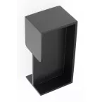 Vierkante schuifdeurgreep (40mm) mat zwart / pce