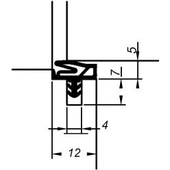 Binnendeurafdichting AC 6363FH RF zwart / 100m