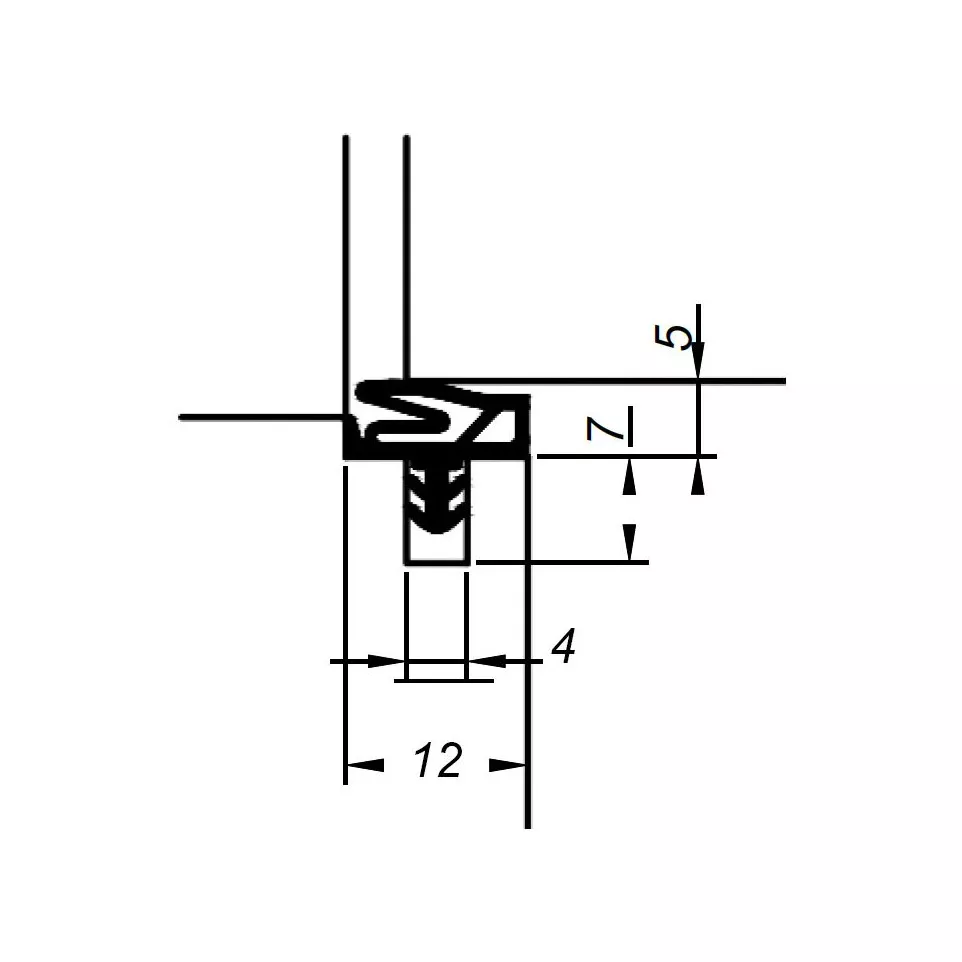 Binnendeurrubber AC 6363 Wit / 100m