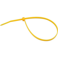 Collier de câblage  4,8 x 200 mm - Jaune / 100pce