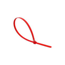 Collier de câblage  4,8 x 200 mm - Rouge / 100pce