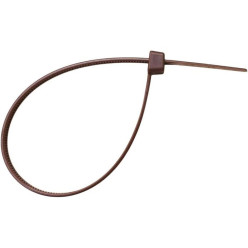 Collier de câblage  4,8 x 200 mm - Brun / 100pce