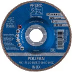 PFERD Polifan CO-FREEZE SG Inox Flap Disc 125mm Grit 50 per piece