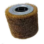 Brosse acier laitonné 110x100mm grain 46 pour ponceuse DUROTEC / pce