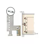 Gabarit de perçage HETTICH PRACTICA concept tiroir Multitech / pce