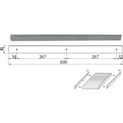 Straight Worktop Edge Profile / pc