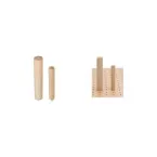 Wooden Divider Peg Ø20mm x Height 120mm Screw-In for Pan or Plate Organizer per piece