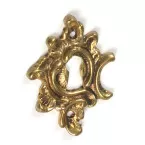 Louis XV Patinated Brass Keyhole Escutcheon per Piece