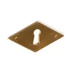 Horizontal Raw Brass Diamond Keyhole 55mm per Piece