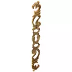 N8516 Vertical Brass Keyhole Plate 182x22mm Right / Piece