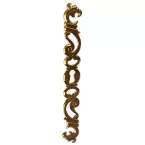 Rozet N8516 messing verticaal 182x22mm links / Pce