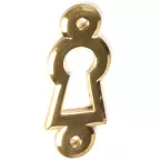 Rozet DU4081 gepolijst messing 15x18mm / Pce