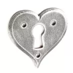 Heart Shape Keyhole Cover N20133 Iron 45mm per Piece