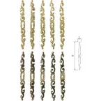 Brass Keyhole Escutcheon No. 3320 Vertical Right Bronze Finish per piece