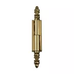 Universal Surface-Mount Hinge No.1101 with Rustic Barrel No.3 Polished Lacquered Brass Total Blade Height 50mm per piece