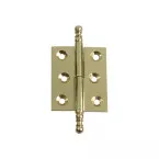 Polished Lacquered Brass Left-Hand Furniture Hinge No. 4, 50mm, per piece