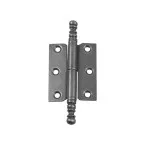 Paumelle de meuble n°4 à vases 50mm acier cémenté patiné argent droite / pce