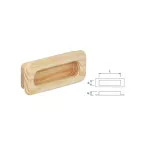 Cuvette rectangulaire bois 90x35mm à encastrer pin naturel / pce