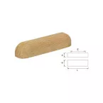 Wood Recessed Handle 96mm Natural Pine per piece
