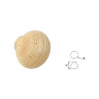 Round Pine Wood Knob 741...
