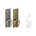 Ring op messing plaat n°1162 gepatineerd messing / pce