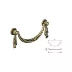 Patinated Brass Handle No 1206 per piece