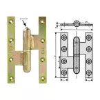 Picardy Butt Hinge 160x100 Zinc-Plated Clémenson 160x100x18 Left / pc