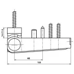 Paumelle Roto HTB108-48 recouvrement 19-21,5mm Ral 9016 (emballage individuel) / pce