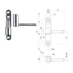 Coiffe PVC de la partie mâle pour fiche P50 Ø15mm sur platine blanc / pce