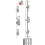 3-punts meerpuntsslot AS2750 cilinderactie met ronde grendel en haak F16 35/92 B001 C=730mm / pce
