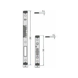 Adjustable Top and Bottom Strikes Type 3 F22x3mm per piece