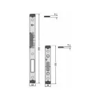 Central Strike Plate U22x8.5mm Stainless Steel Left / pc