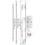 R2 meerpuntscilinderslot met 2 rollen F16/35/70 1600mm / pce