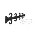 Black Forged Iron Decorative Strap Hinge 150mm per piece