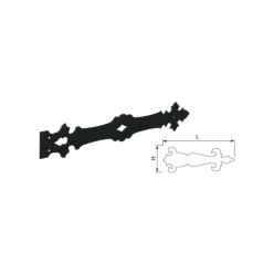 Black Forged Iron Decorative Strap Hinge 291 335mm per piece