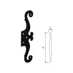 Black Forged Iron Decorative Hinge 245 mm per piece
