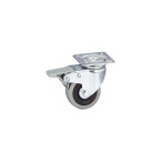 Rubberen wiel met plaat +...