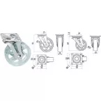 Transparent Furniture Caster SHIFT Ø75 40kg per piece