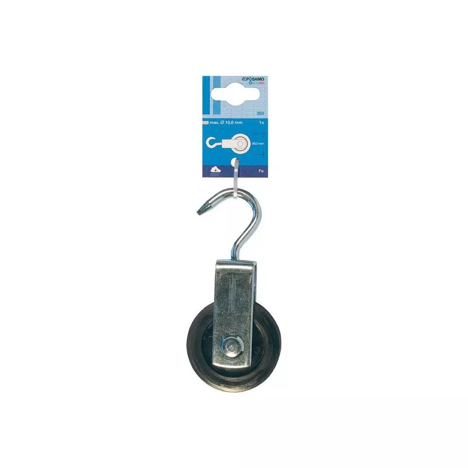 Poulie pivot pour corde >10mm / pce